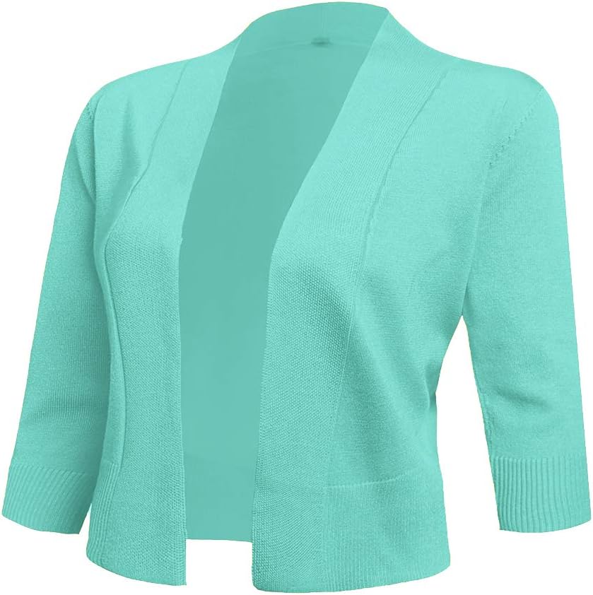 AAMILIFE Women's 3/4 Sleeve Cropped Cardigans for Every Occasion