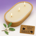 Winterberry Soy Candle Dough Bowl - 3 Wick Rustic Farmhouse Decor