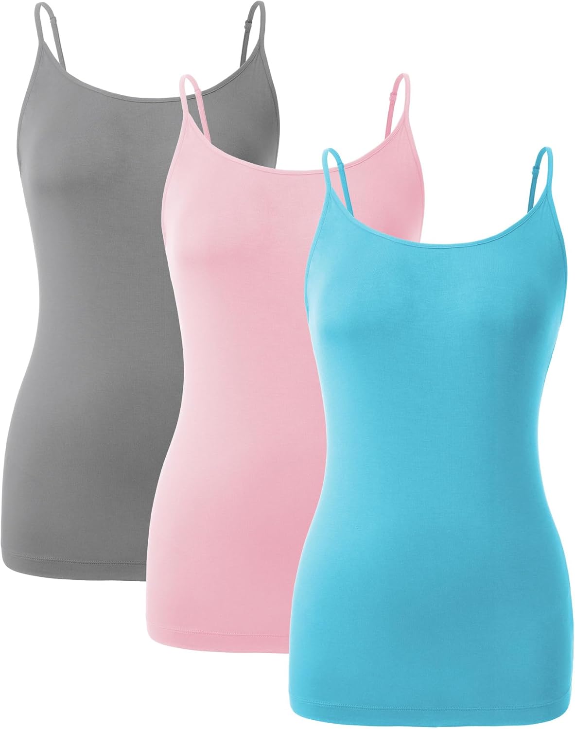 Bamboo Rayon Camisole Tops for Women - Soft & Breathable 3 Pack