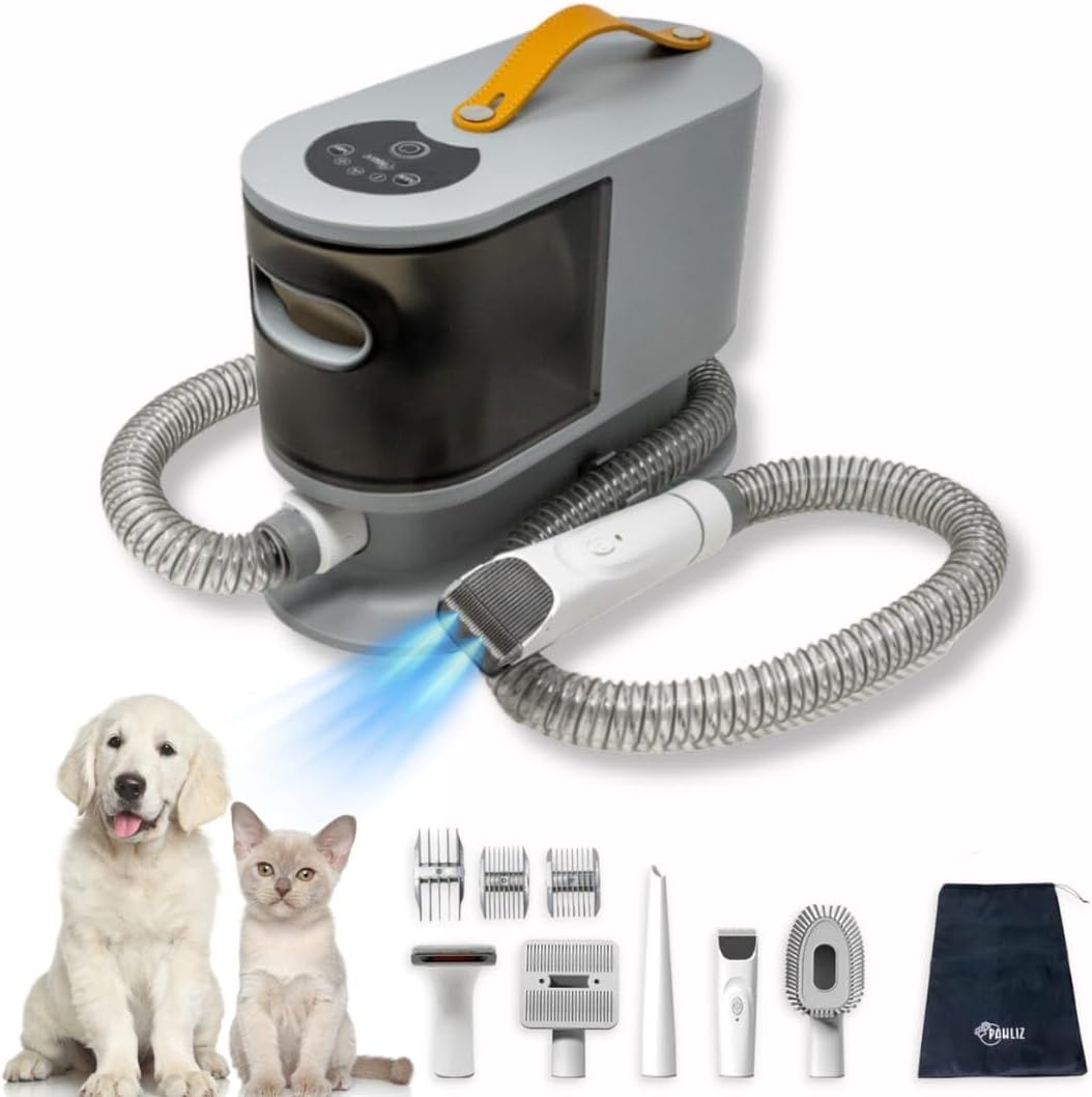 PAWLIZ Low Noise Pet Hair Vacuum & Grooming Kit