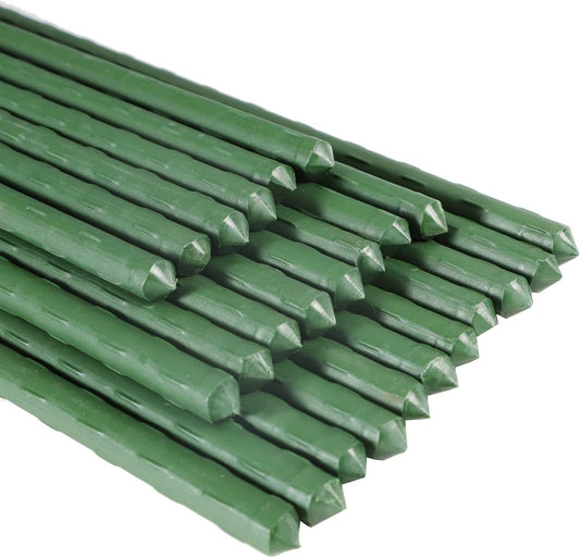 57 Inch Plastic Coated Steel Plant Stakes for Climbing Plants