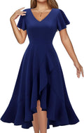 Cocktail Dresses Women's High Low Vintage Wrap Hem Dress - Versatile