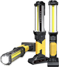 WARSUN 2PC Rechargeable 1500LM COB LED Work Light - Bright Hands-Free