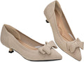 Womens Kitten Heels Pumps Comfortable Knit Closed Toe - Dressy