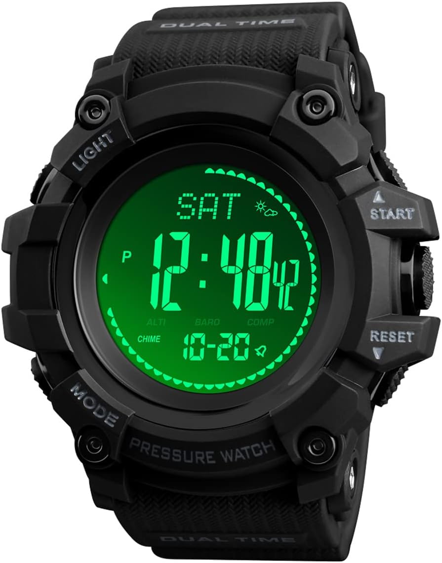 Outdoor Military Digital Watch w/ Altimeter & Pedometer - AOSLSI