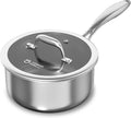 COOKER KING 1.5 Quart Stainless Steel Saucepan - Nonstick Ceramic