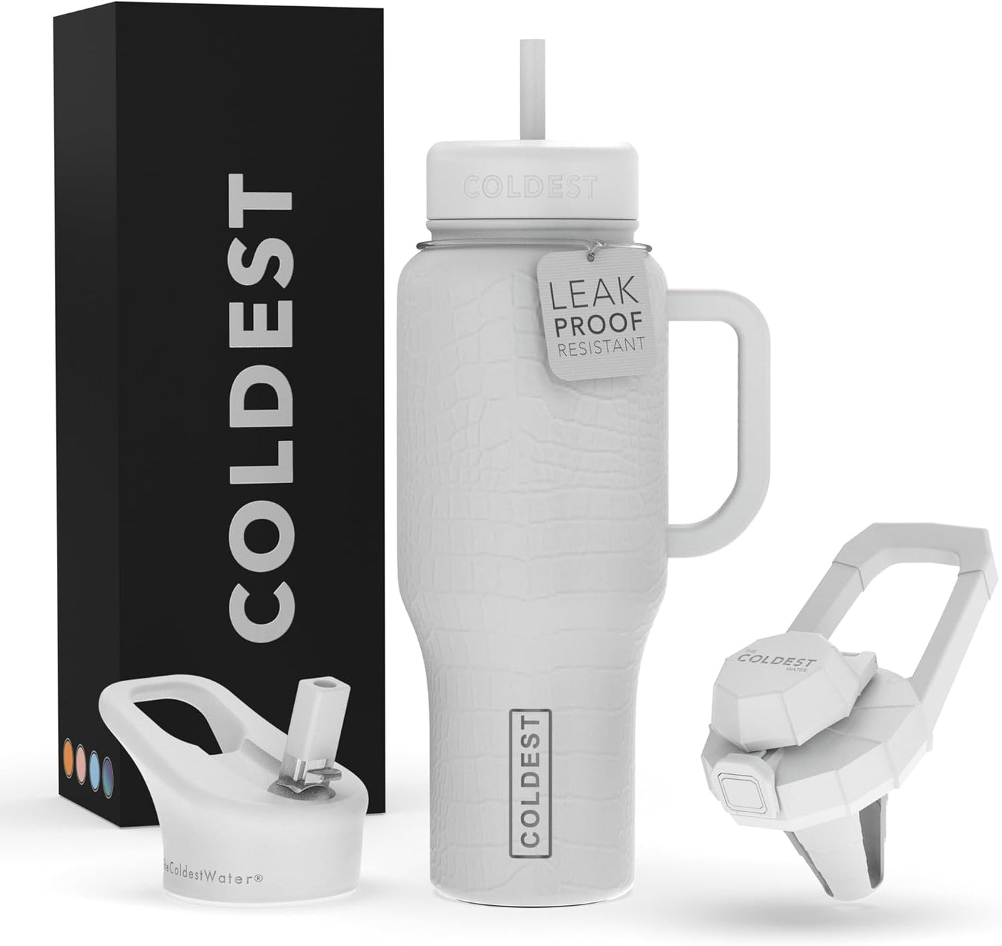 Coldest Tumbler with Handle and Straw - 36 oz Insulated Cup