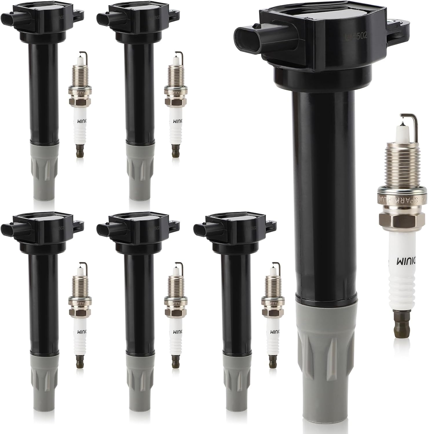 UF502 Ignition Coil & 7781 Double Iridium Spark Plug Set