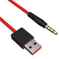 Toxaoii Red 3.5mm Studio Charger Cable for Beats & More