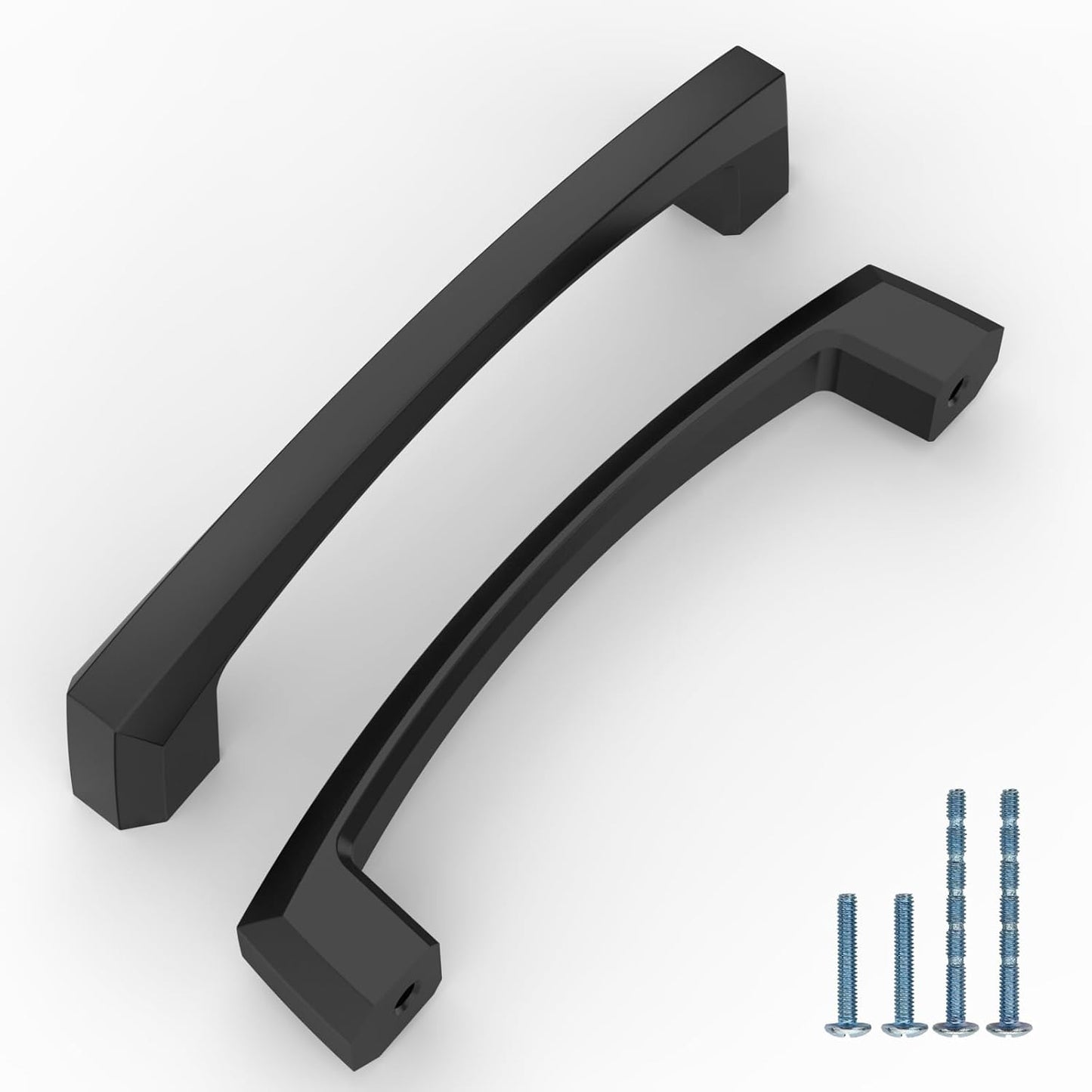 10 Pack 4 Inch Matte Black Kitchen Cabinet Handles for Home