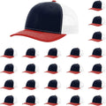 Richardson 112 Classic Six-Panel Adjustable Snapback Trucker Cap sizes