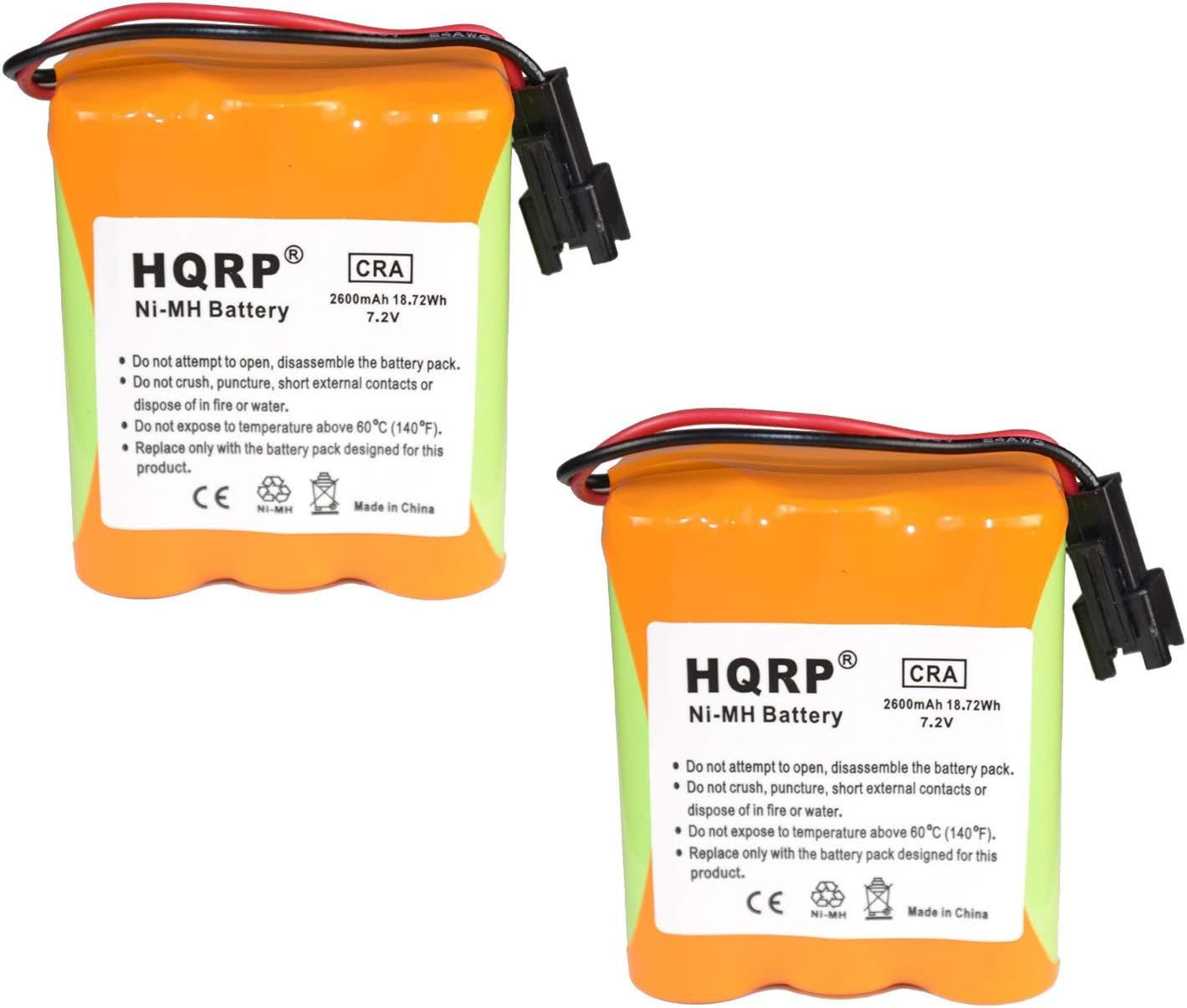 HQRP 2-Pack Super Extended 2600mAh Battery for Tivoli Radios