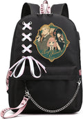 Anya Forger Canvas Laptop Backpack 15in with USB Port - Comfortable