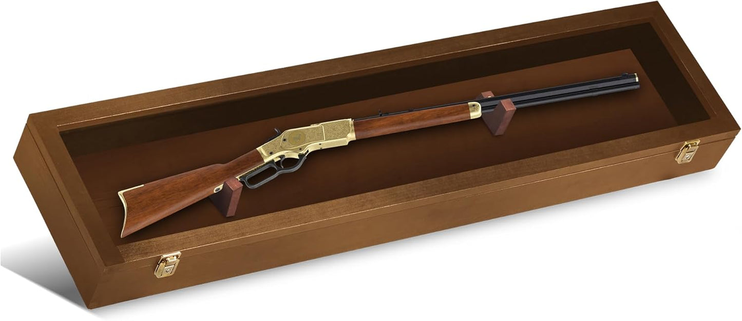 PENNZONI Gun Display Case - Lockable Rifle & Shotgun Cabinet