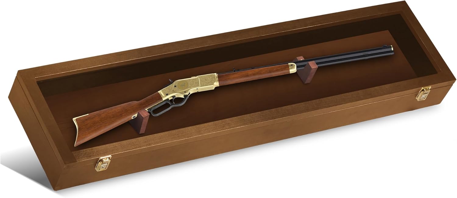 PENNZONI Gun Display Case - Lockable Rifle & Shotgun Cabinet