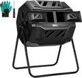 VIVOSUN Outdoor Tumbling Composter Dual Rotating Bin - Continuous