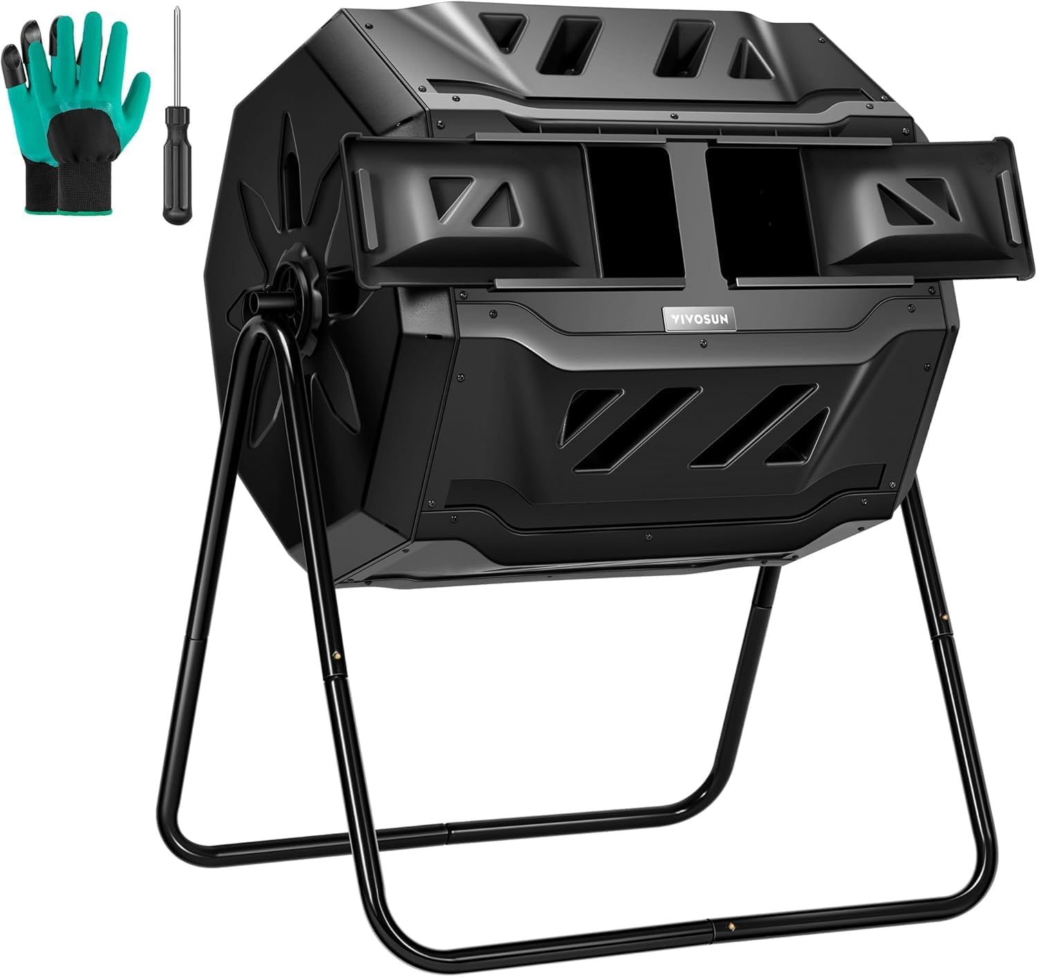 VIVOSUN Outdoor Tumbling Composter for Efficient Composting
