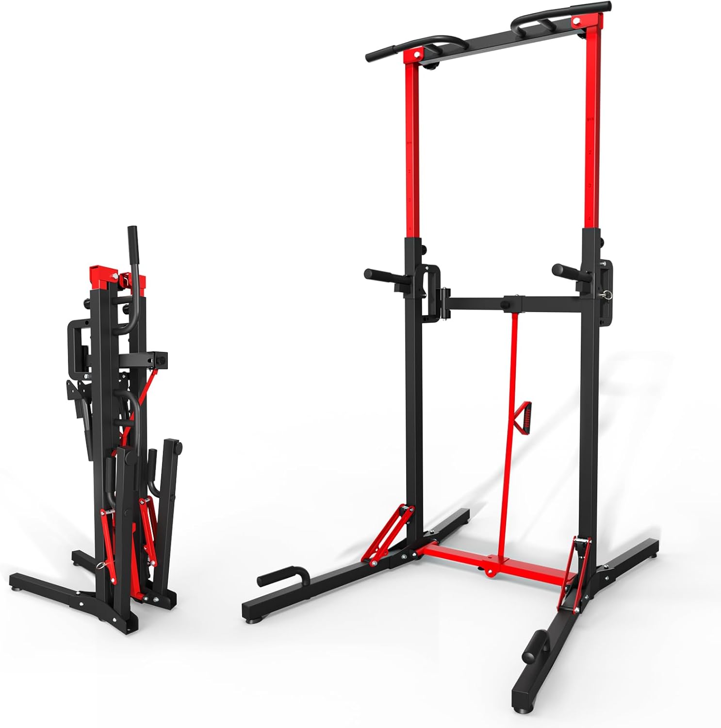 ONETWOFIT Foldable Power Tower for Home Gym Strength Training