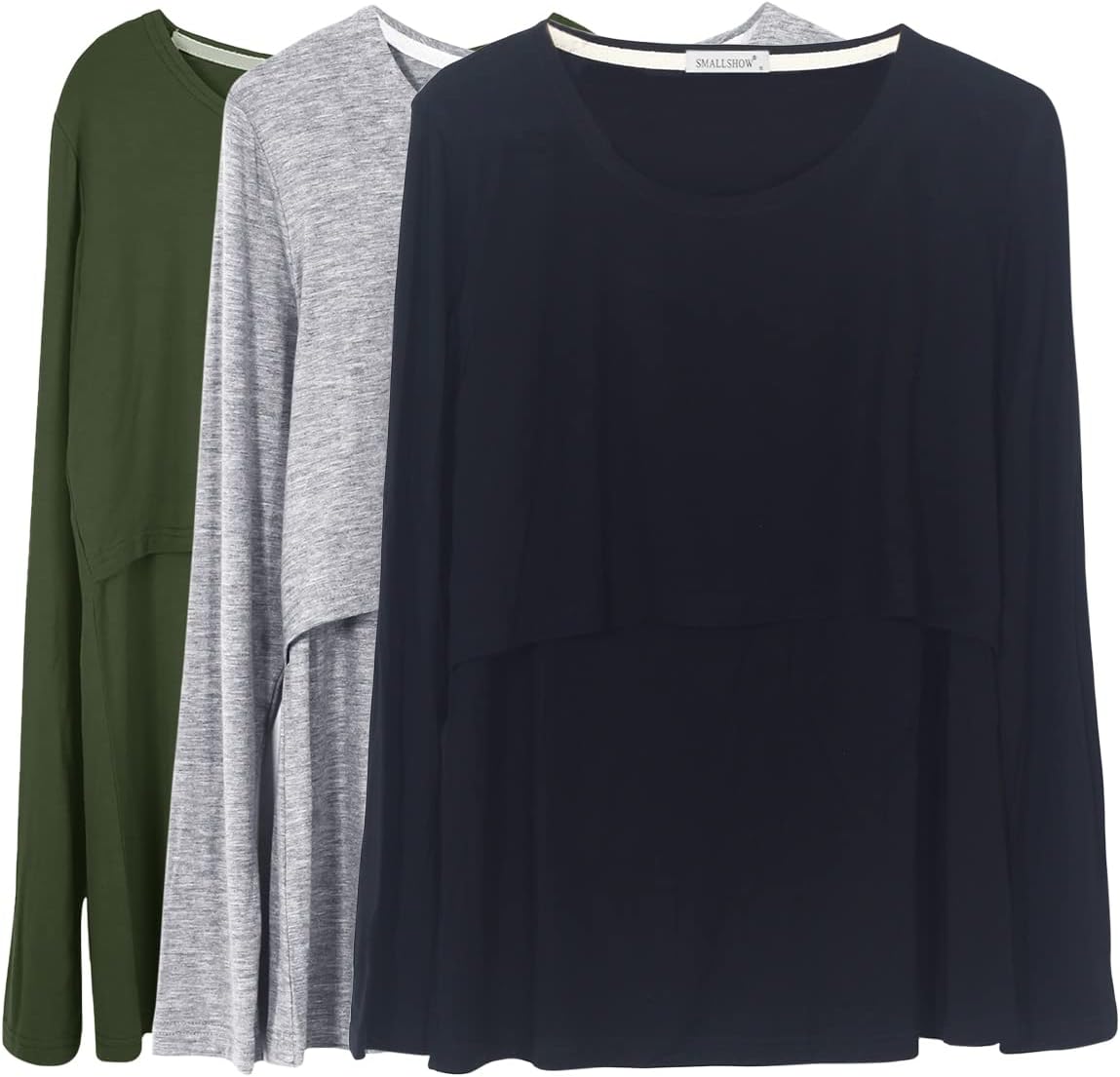 Smallshow Women's Nursing Tops Long Sleeve Shirts 3-Pack Review