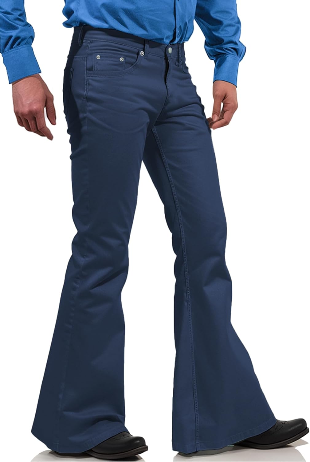 70s Disco Pants for Men - Vintage Denim Bell Bottom Jeans