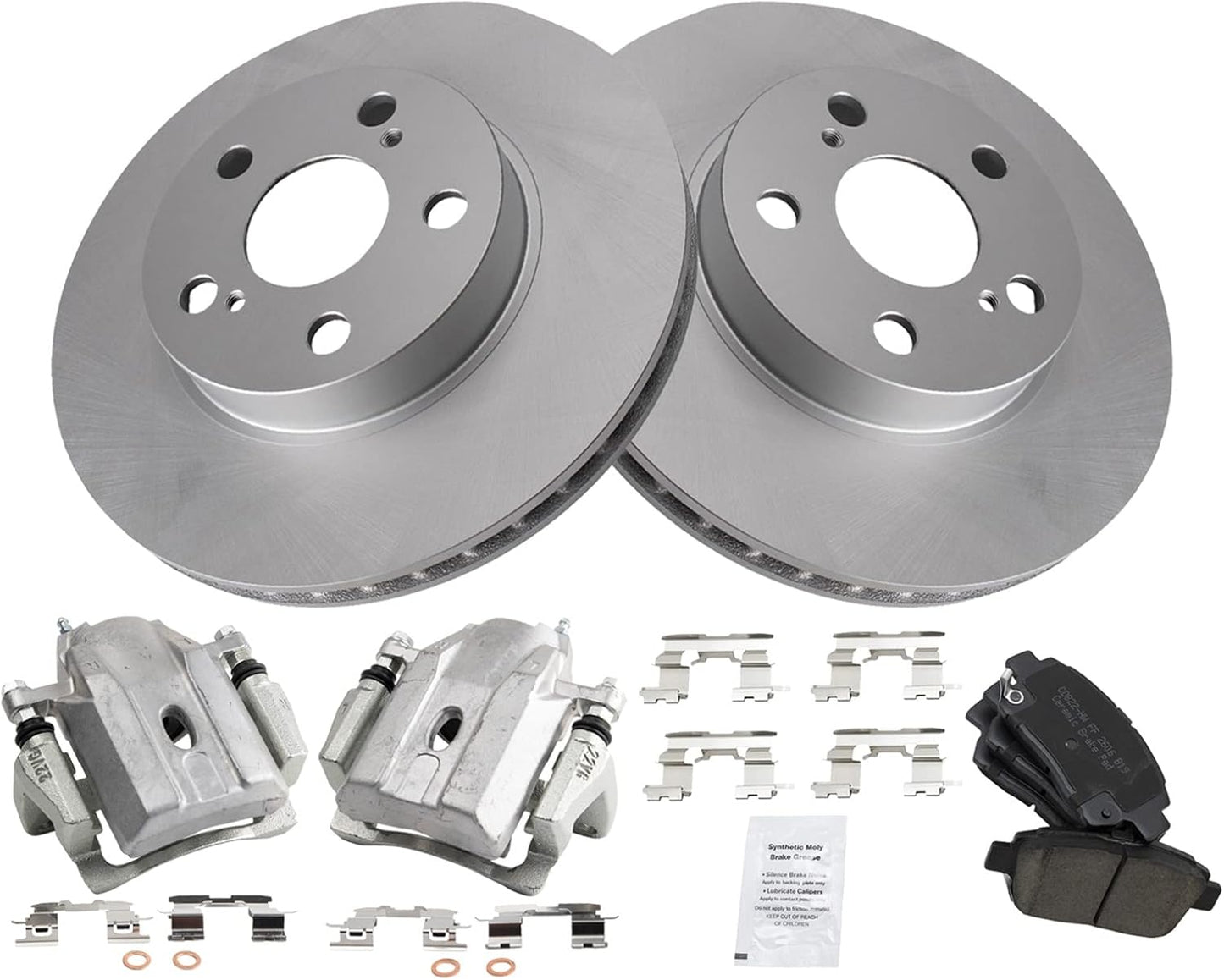TRQ Front Brake Pad & Rotor Kit for 2004-2008 Toyota Prius