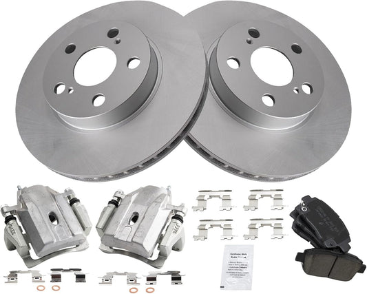 TRQ Front Brake Pad & Rotor Kit for 2004-2008 Toyota Prius