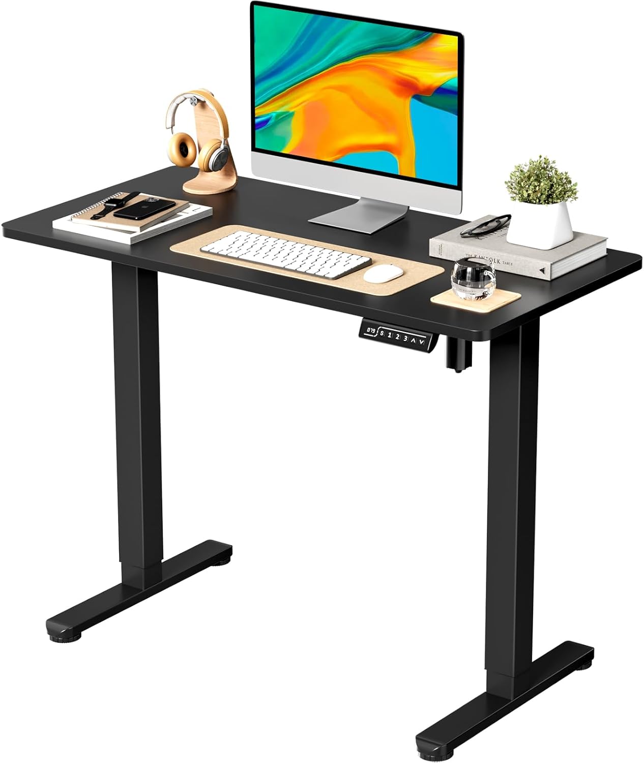 JOY worker Small Electric Standing Desk for Home Office Use