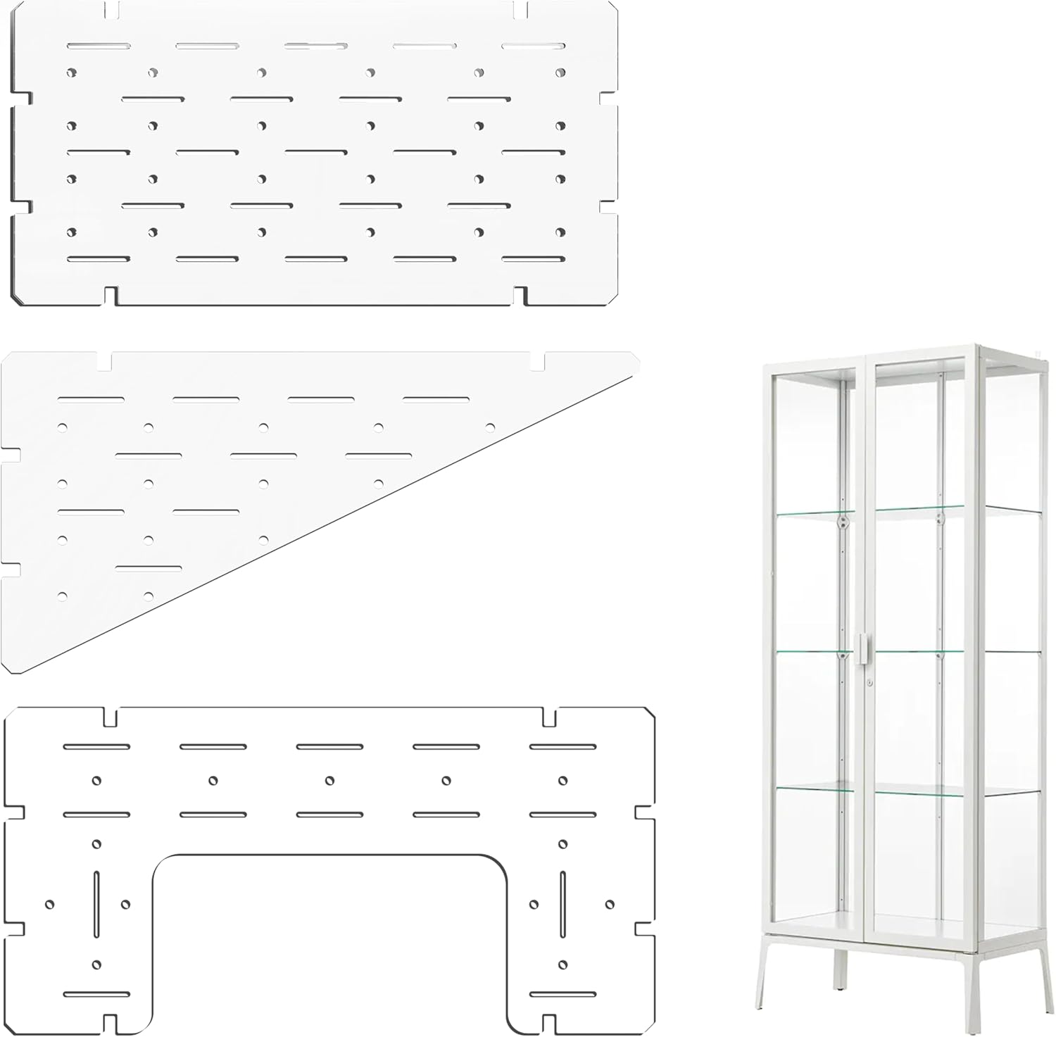Acrylic Shelves for IKEA Milsbo Tall Greenhouse Cabinet - 3 Pack
