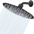 NearMoon Rain Shower Head 8 in Matte Black - Pressure Boosting