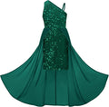 GRACE KARIN Girls Sequin One Shoulder Dress - Elegant Party Fit