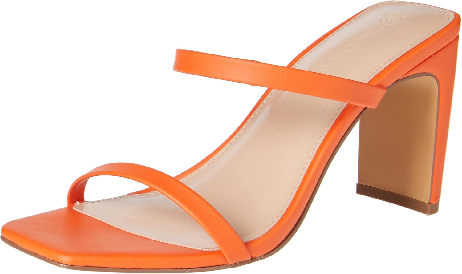 The Drop Women's Avery Square Toe Two Strap Heeled Sandal