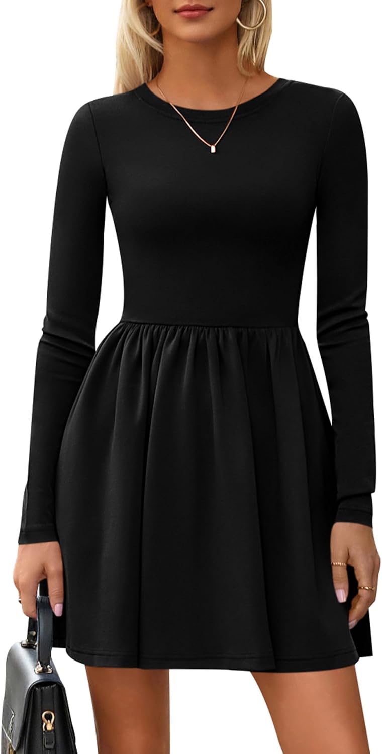PRETTYGARDEN Women's Long Sleeve Mini Dresses for Fall 2025