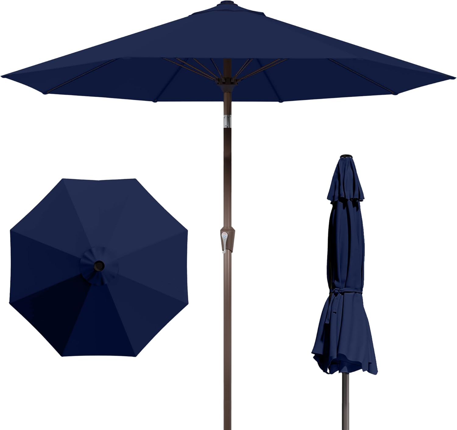 PatioKingdom Auto-Tilt 9FT Patio Umbrella for Outdoor Spaces