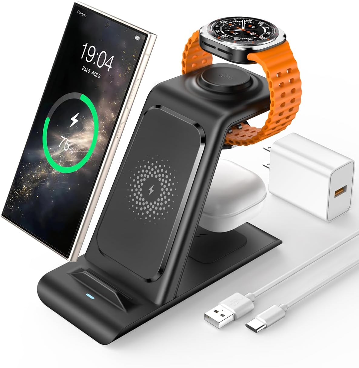 3-in-1 Wireless Charging Hub for Galaxy Devices