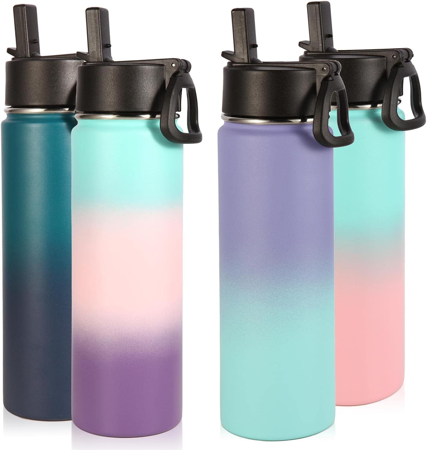 Volhoply Insulated Water Bottles with Straw for Active Lifestyles