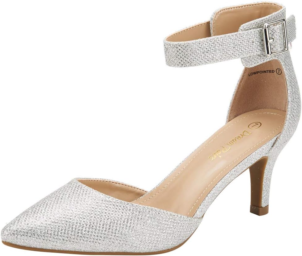 DREAM PAIRS Kitten Heel Low Heel Pumps for Women Dress Shoes