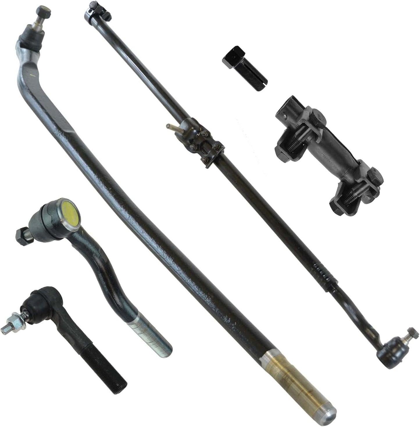 TRQ Front Tie Rod End Drag Link Adjuster Steering Kit Set 6pc