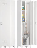 Broom Closet Storage Cabinet Slim Narrow Utility Cabinet - Tall