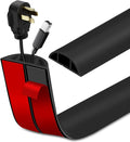 Floor Cord Cover Self Adhesive Cord Hider 20ft - Low Profile Cable