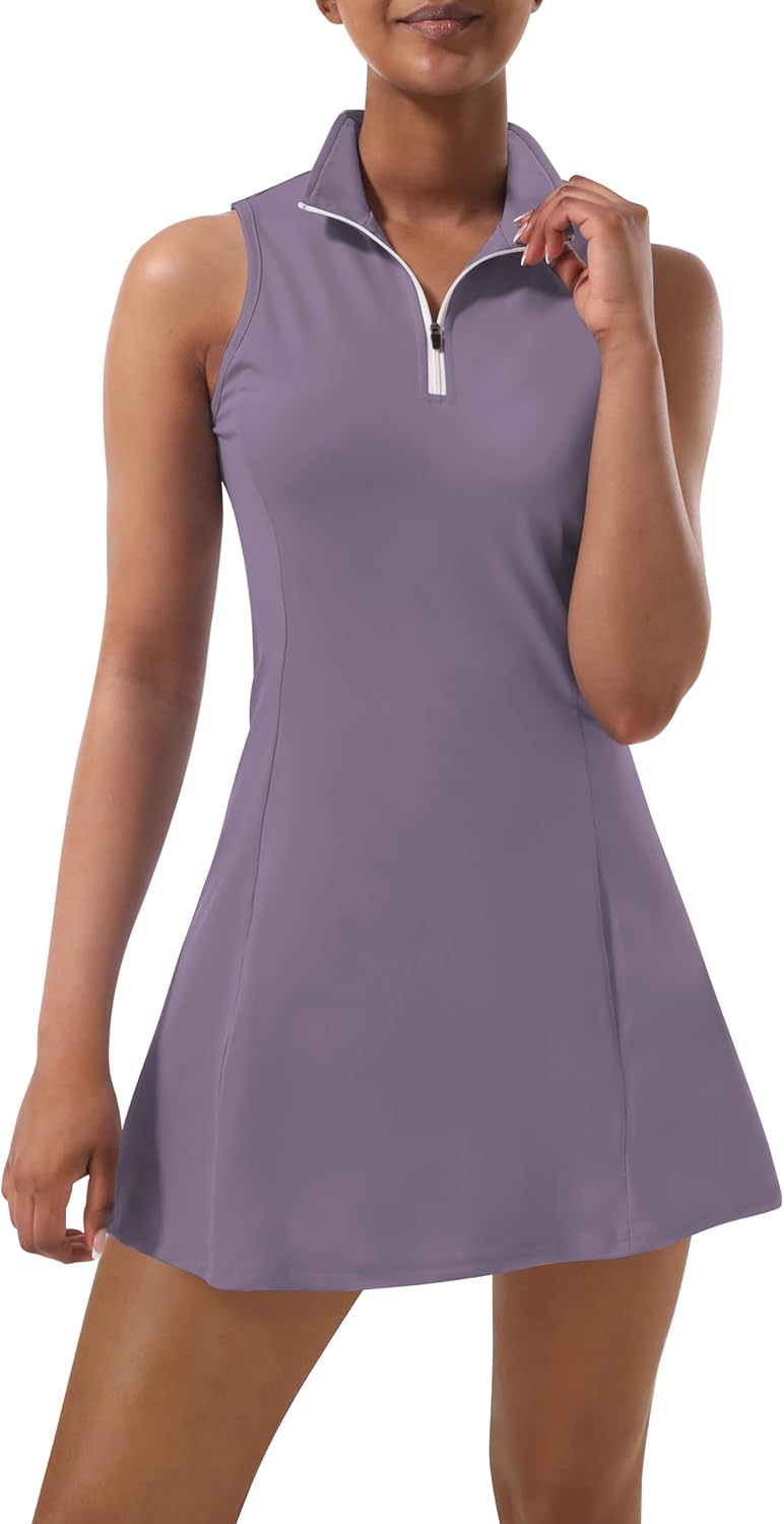 Tennis Dress for Women with Built in Shorts and Pockets