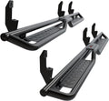 Running Boards 6 in Black Two-Stair Side Steps for Crew Cab - Easy
