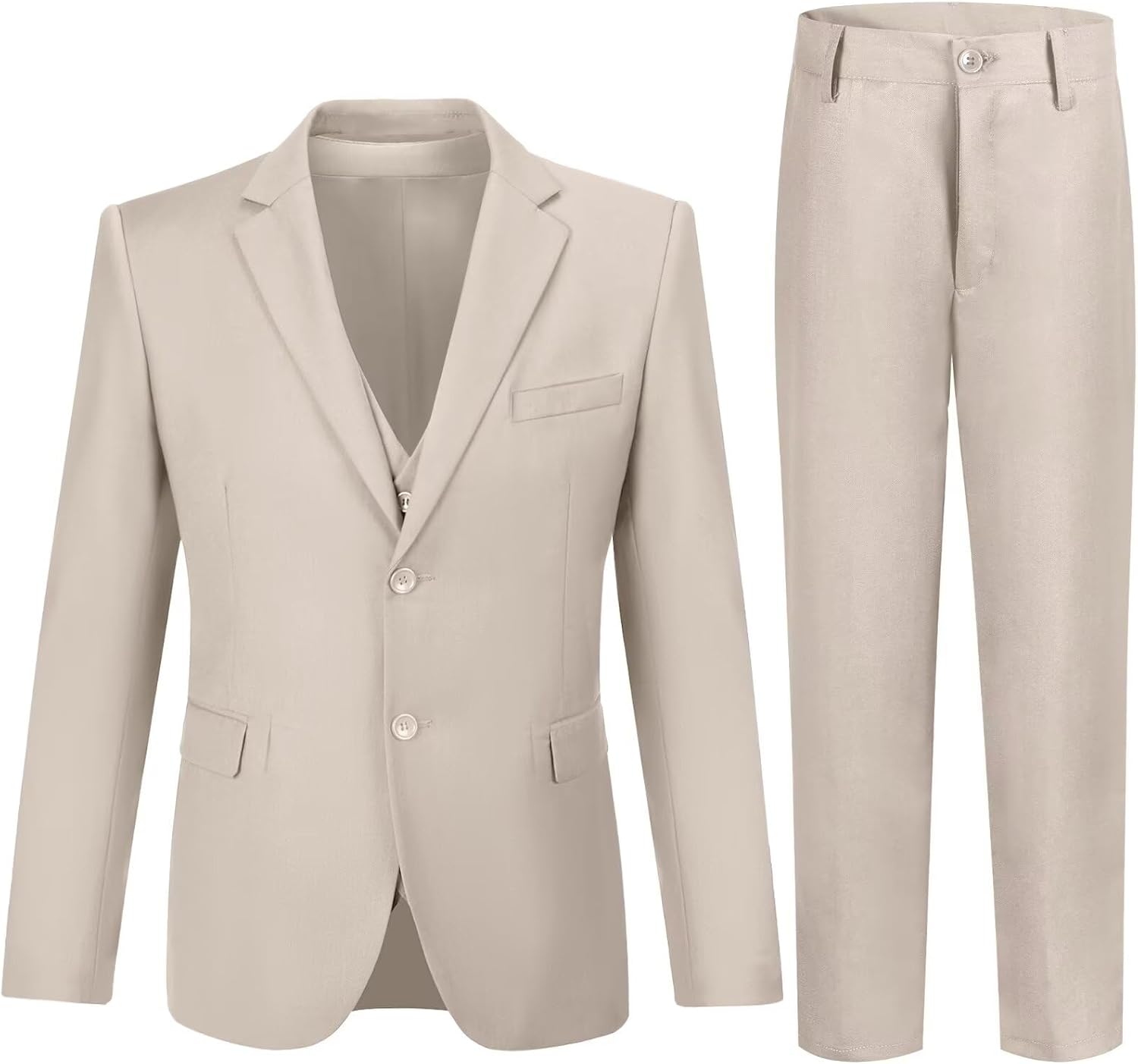 Boy's Slim Fit Formal 3 Piece Suit Set for Special Occasions