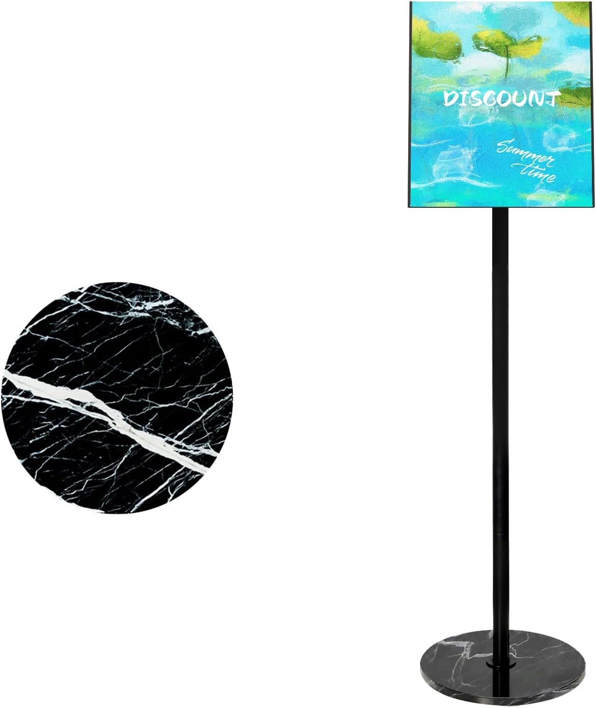 Adjustable Sign Holder with Heavy Duty Marble Base for Displays