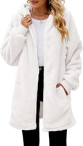 Yanekop Womens Oversized Sherpa Jacket Fuzzy Fleece Zip Up - Cozy Fit