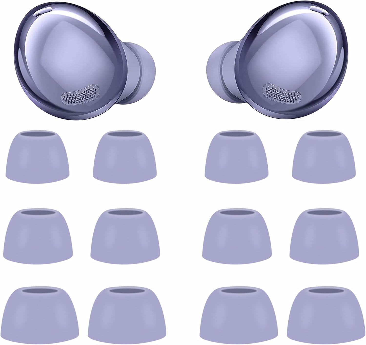 Ultimate Comfort! 6 Pairs Galaxy Buds Pro Eartips Set - S/M/L Silicone Wings, Compatible with Samsung