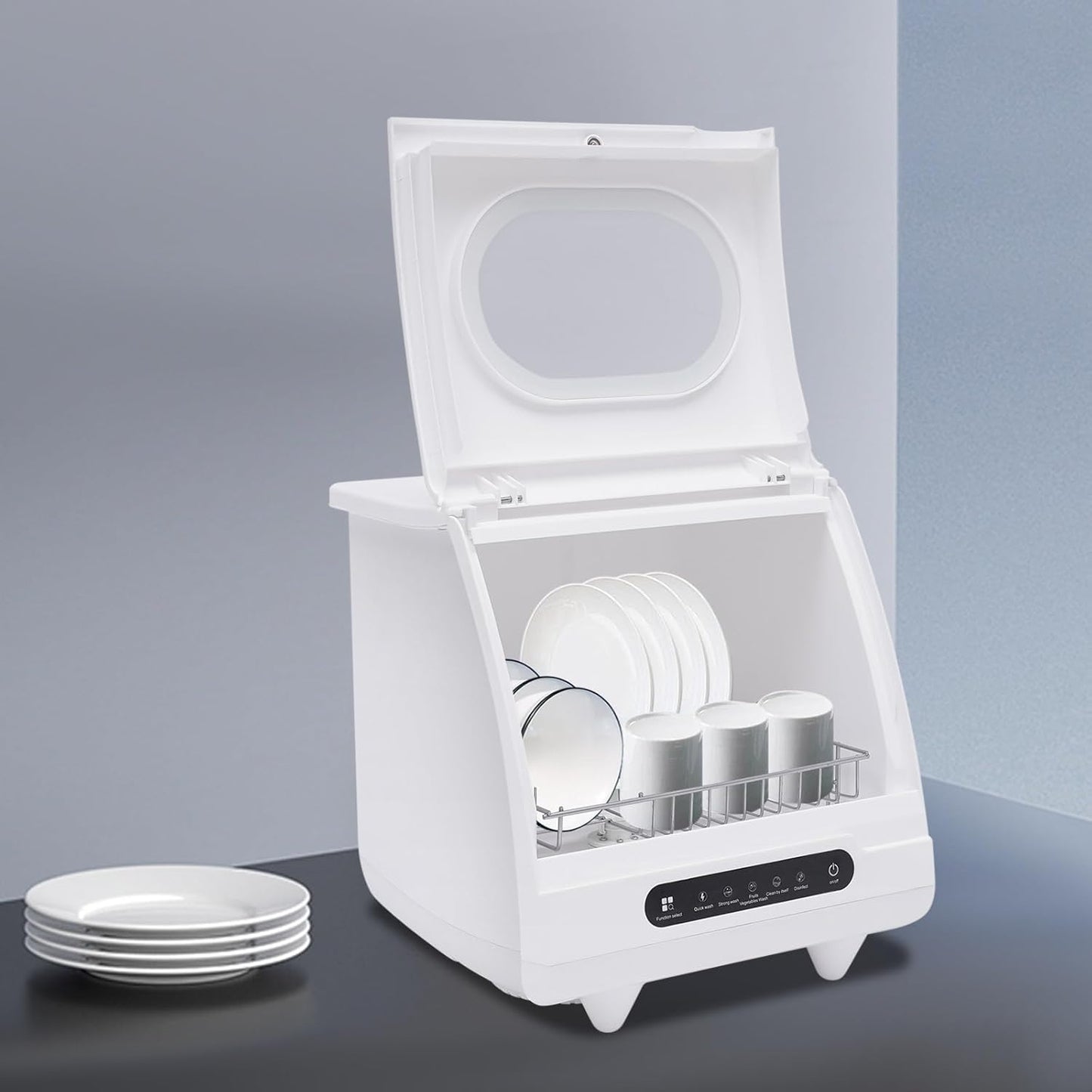 Portable Mini Dishwasher with 5 Wash Programs for Compact Living