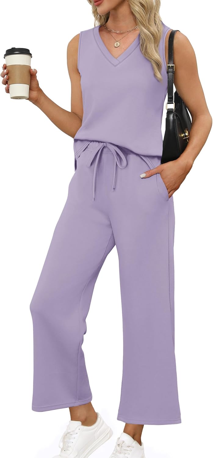 XIEERDUO Two Piece Sets for Women Summer Vacation Travel Outfits