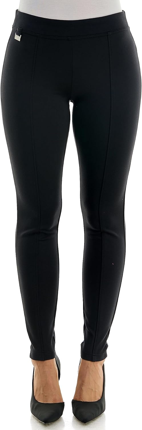 Zac & Rachel Womens Pull on Ankle Pant with Stylish Metal Tab