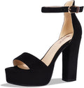IDIFU Women's Chunky High Heel Platform Sandals for Special Events