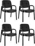 CLATINA Classic Reception Chair with Padded Armrests - 4 Pack